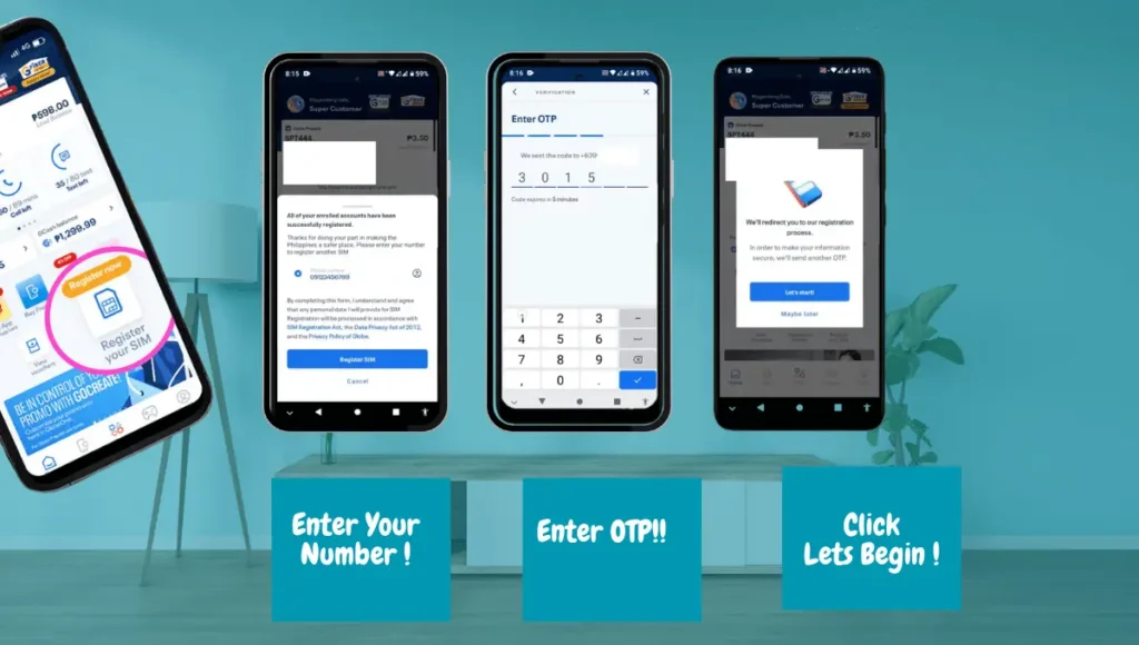 Steps To Register via GlobeONE app