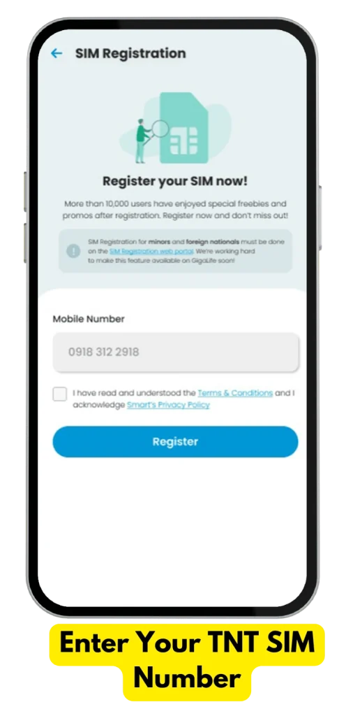 TNT SIM REGISTRATION APP-SMARTAPP-GIGALIFEAPP