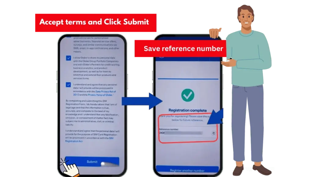 TM SIM REGISTRATION 8 Save TM registration number