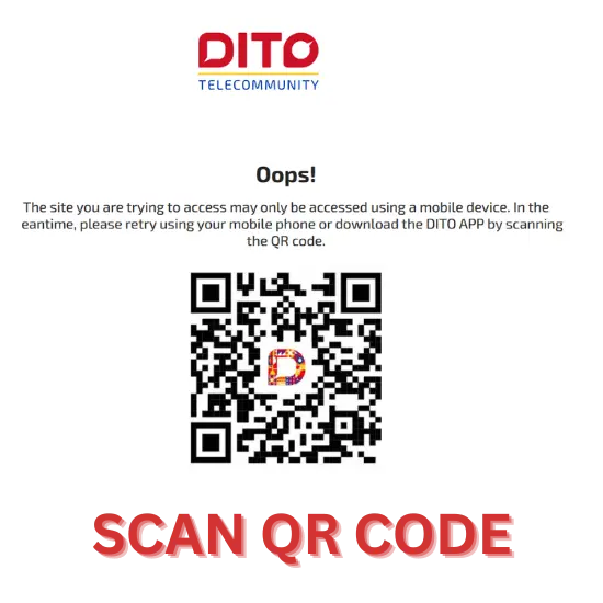 DITO SIM Registration Guide 12 SCAN QR CODE
