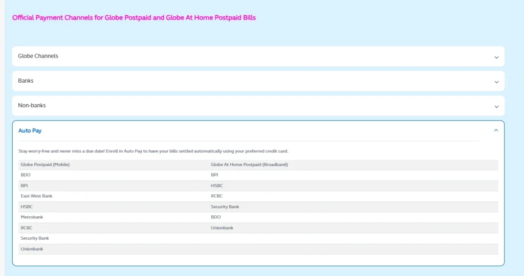 globe at home payment
